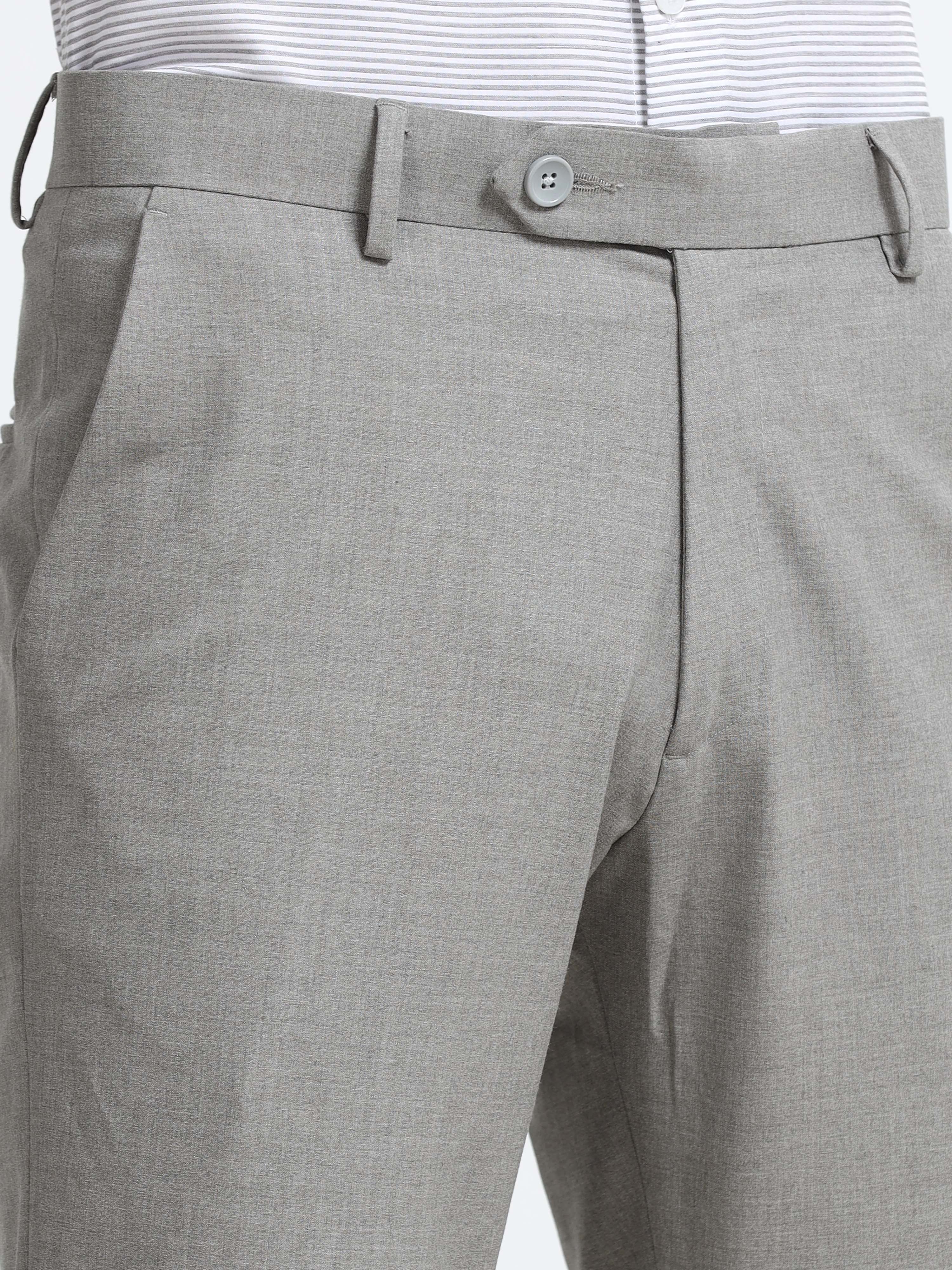 Men - Cement Gray - Ankel Fit - Formal Trouser