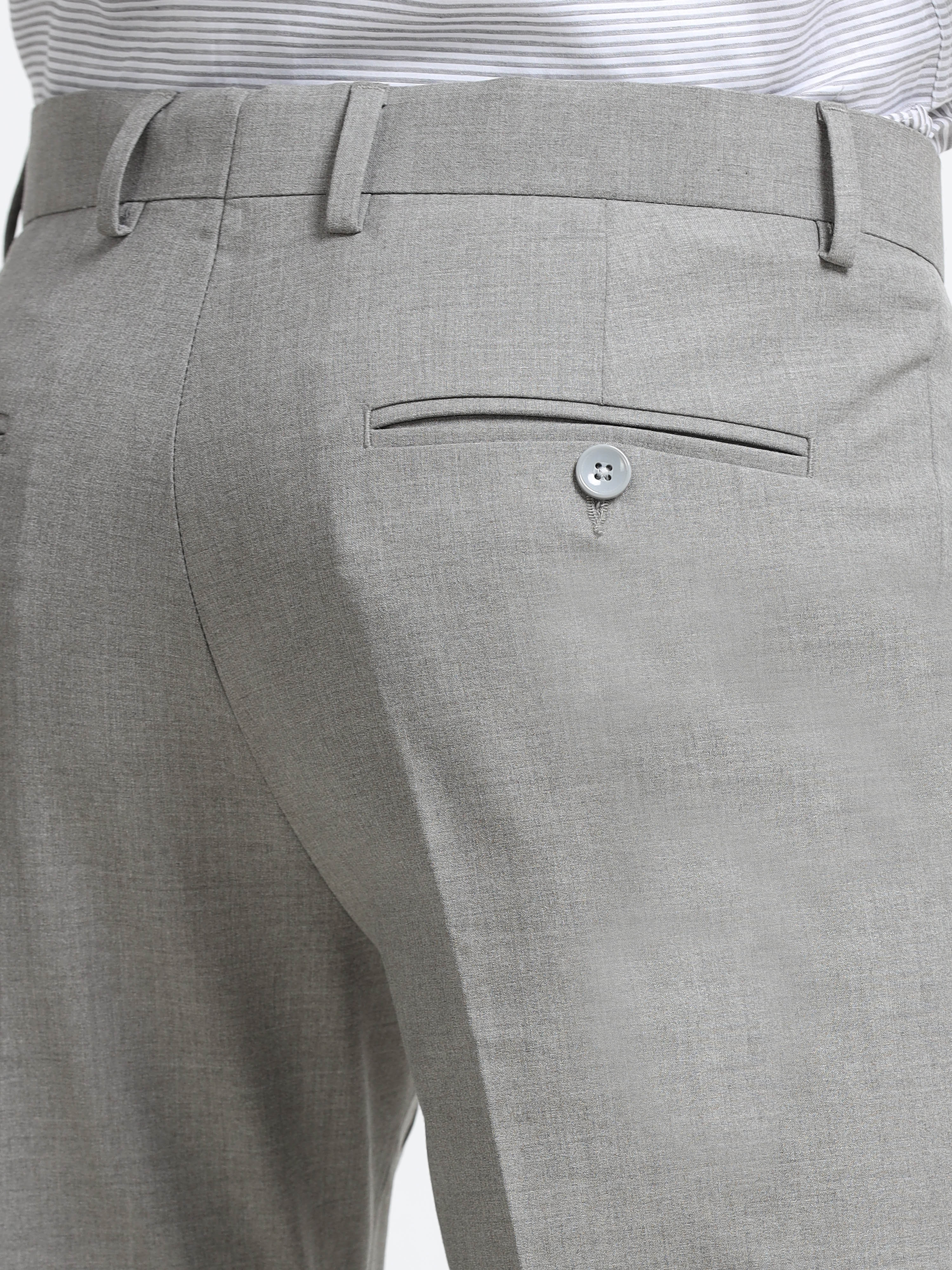 Men - Cement Gray - Ankel Fit - Formal Trouser