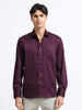 Men - Maroon - Slim Fit - Solid Formal Shirt
