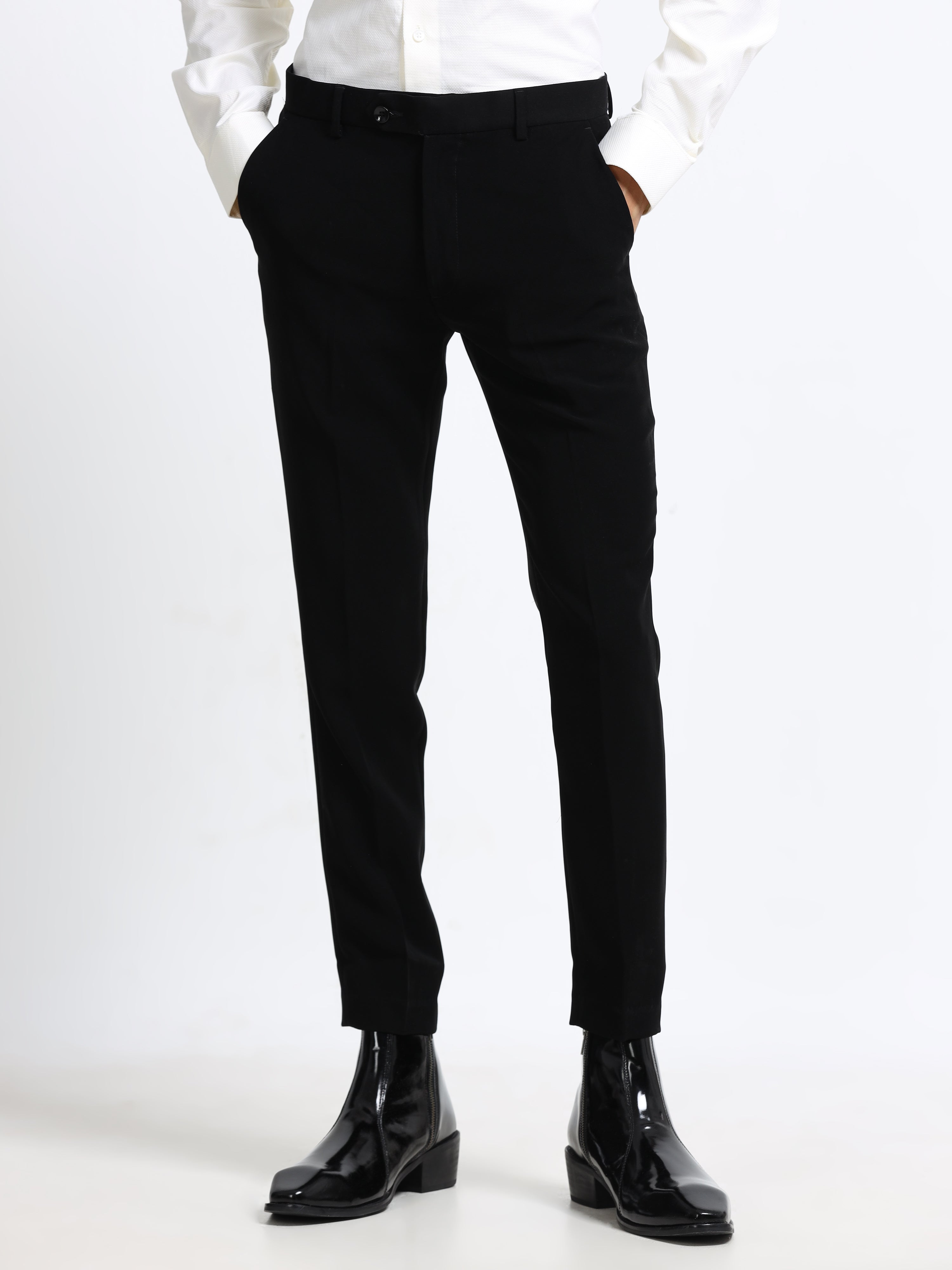 Men - Indigo Black - Ankel Fit - Formal Trouser