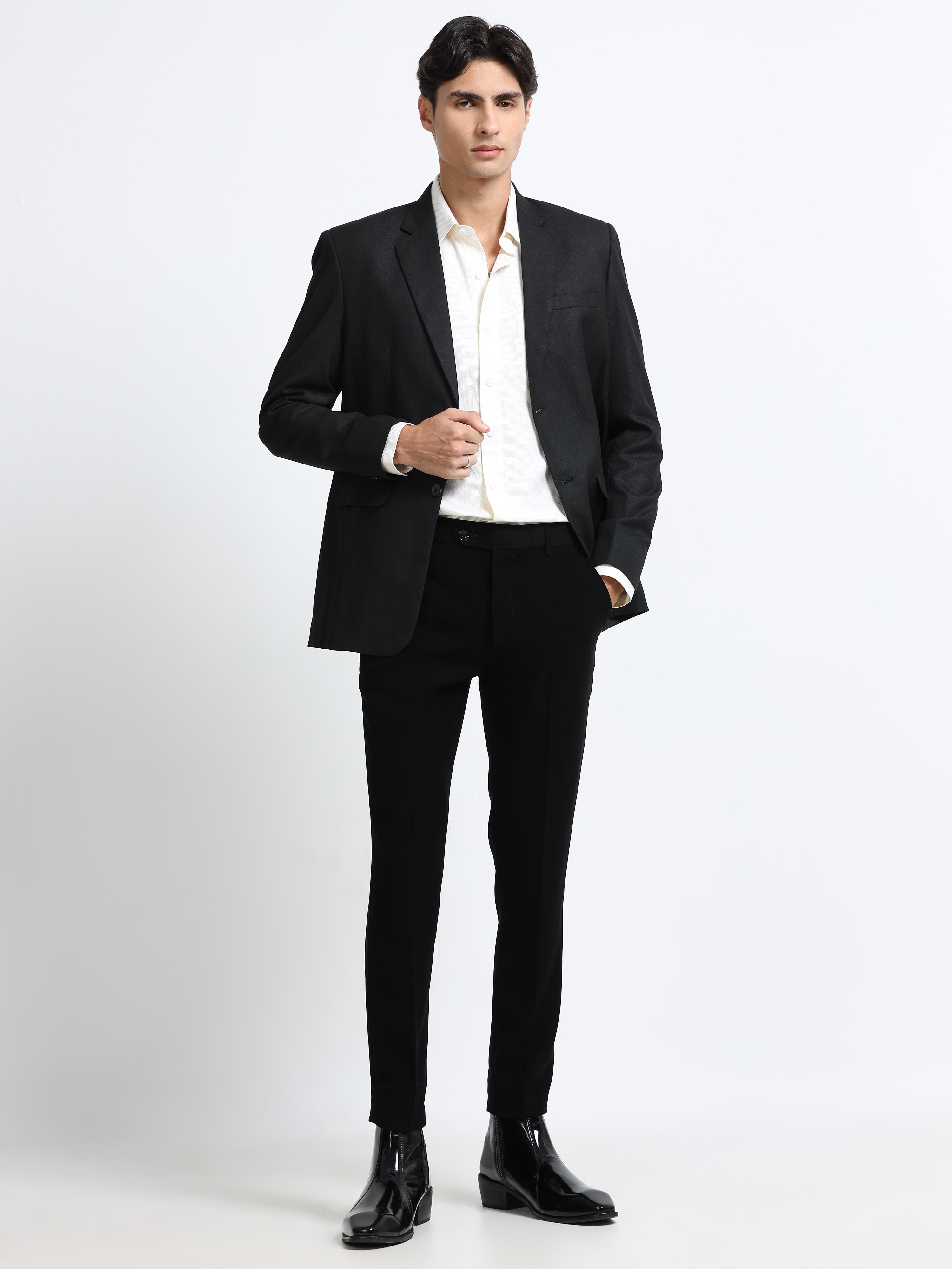 Men - Indigo Black - Ankel Fit - Formal Trouser