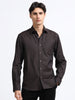 Men - Brown - Slim Fit - Textured Formal Shirt