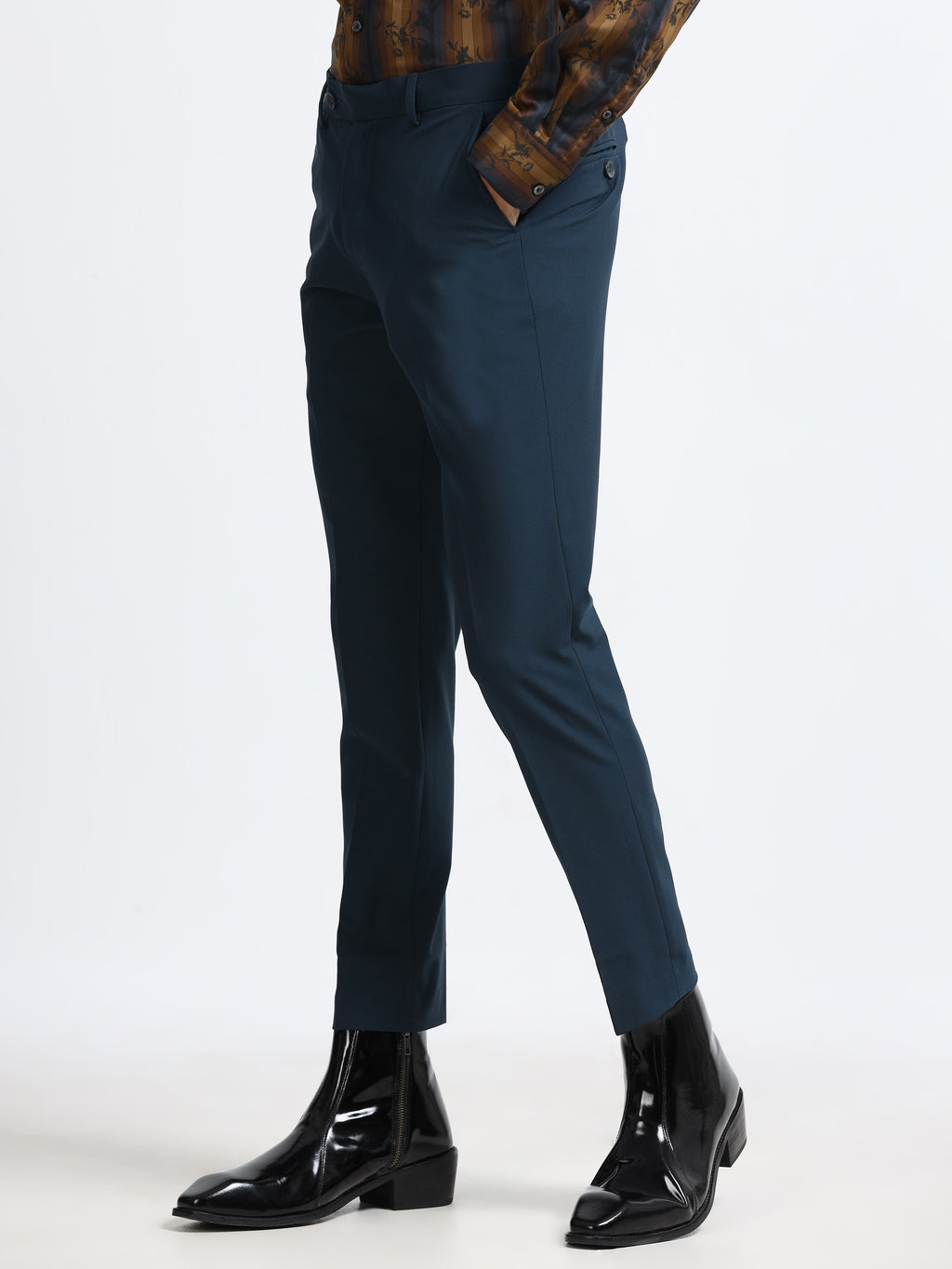Men - Blue - Ankel Fit - Formal Trouser