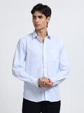 Men - Powder Blue - Slim Fit - Formal Shirt
