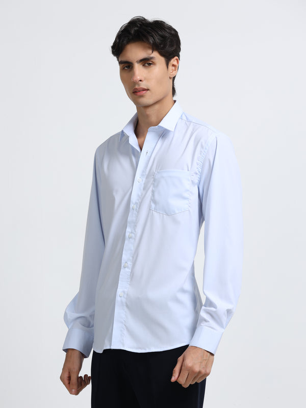Men - Powder Blue - Slim Fit - Formal Shirt