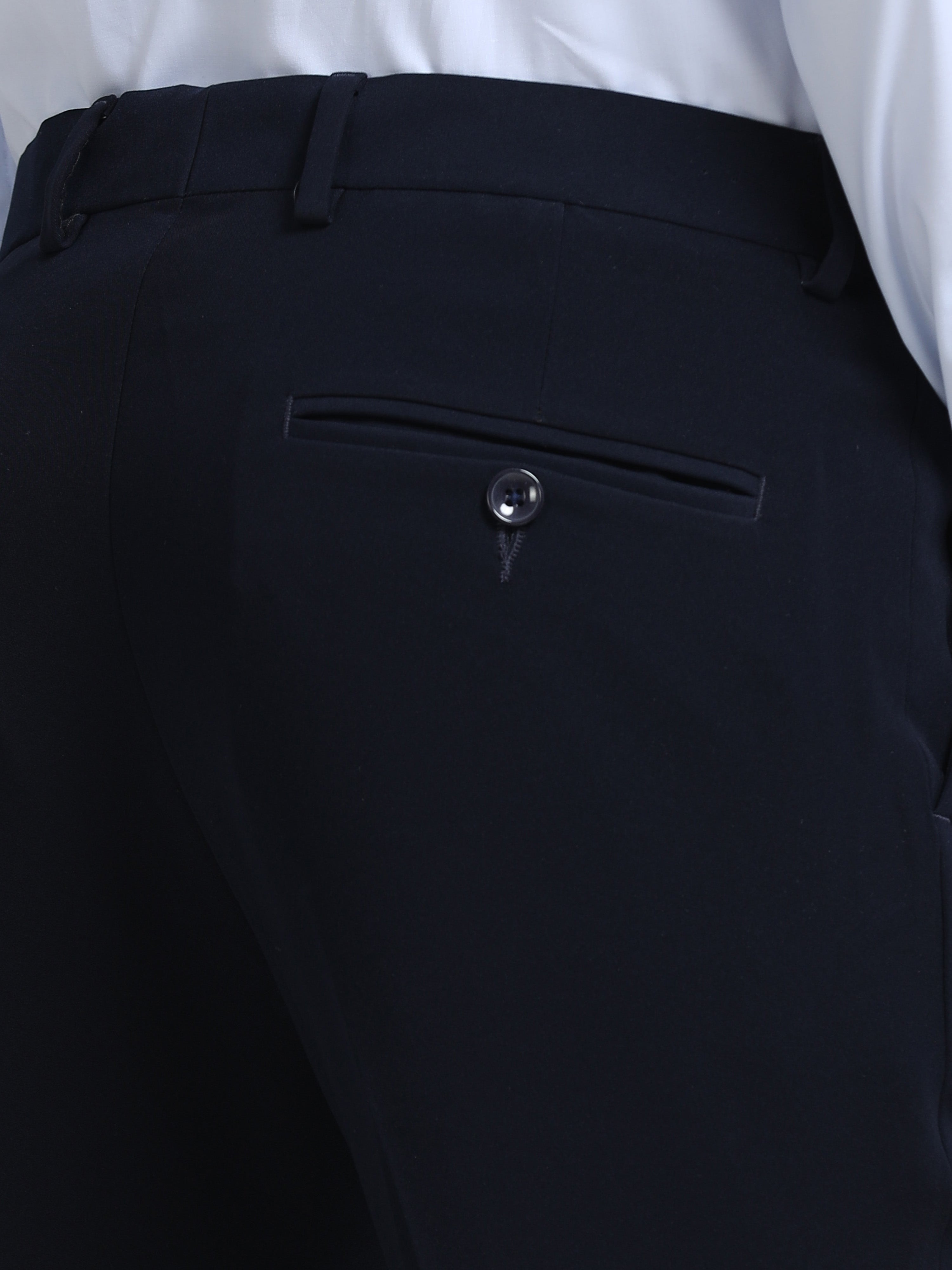 Men - Carbon Black - Ankel Fit - Formal Trouser