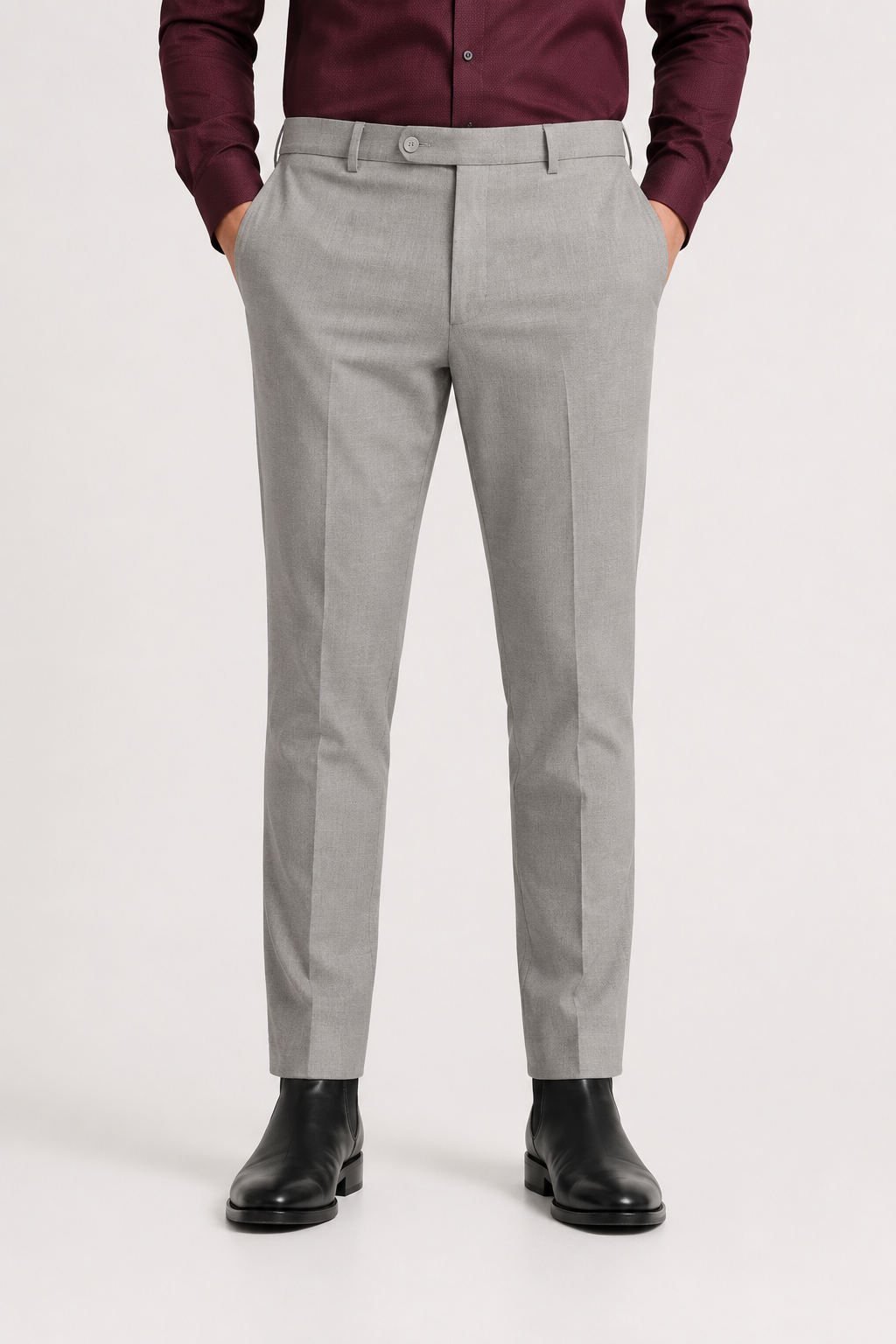 Ash Grey 4-Way Stretch Formal Trouser