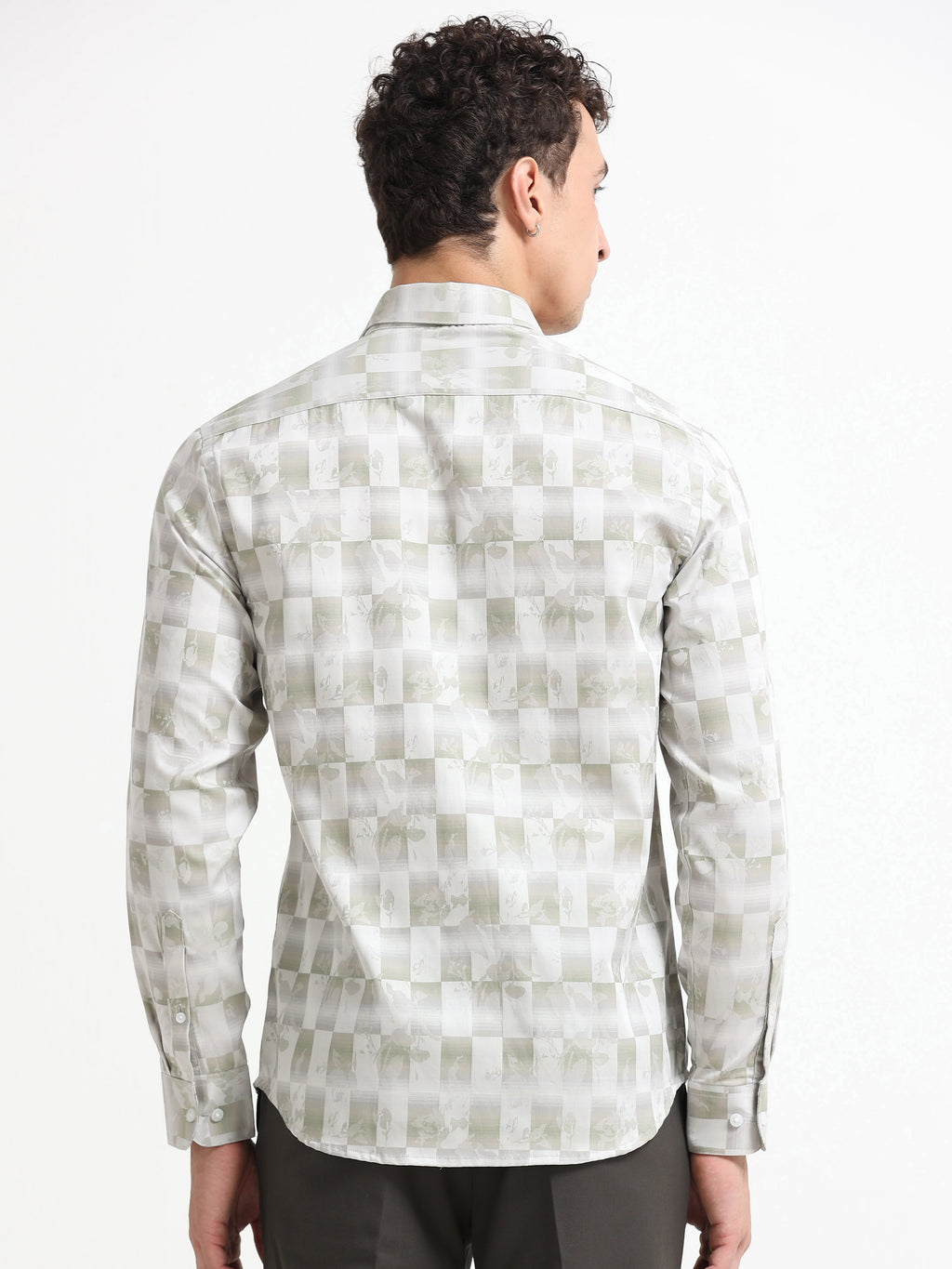 Shadow Flora Checkerboard Jacquard Shirt