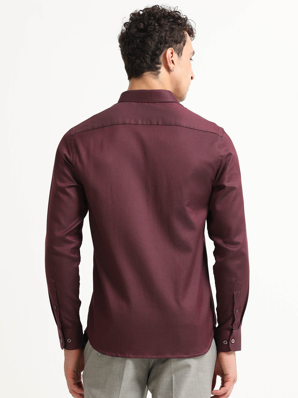 Oxblood Royale Textured Shirt