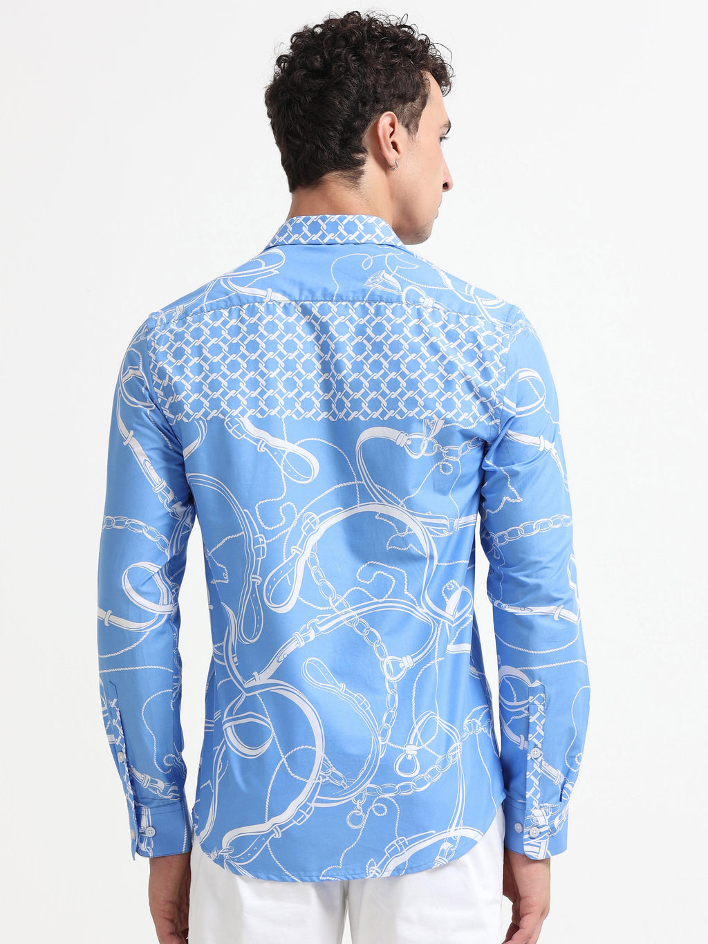 Cerulean Equestrian Link Printed Shirt