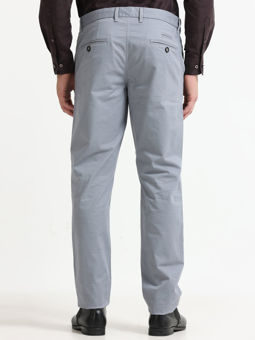 BLUISH GREY CONVERSE COTTON LYCRA STRECTH TROUSERS