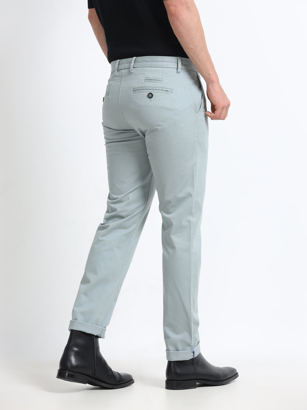 BLUISH GREY GAP TWILL STRETCH TROUSERS