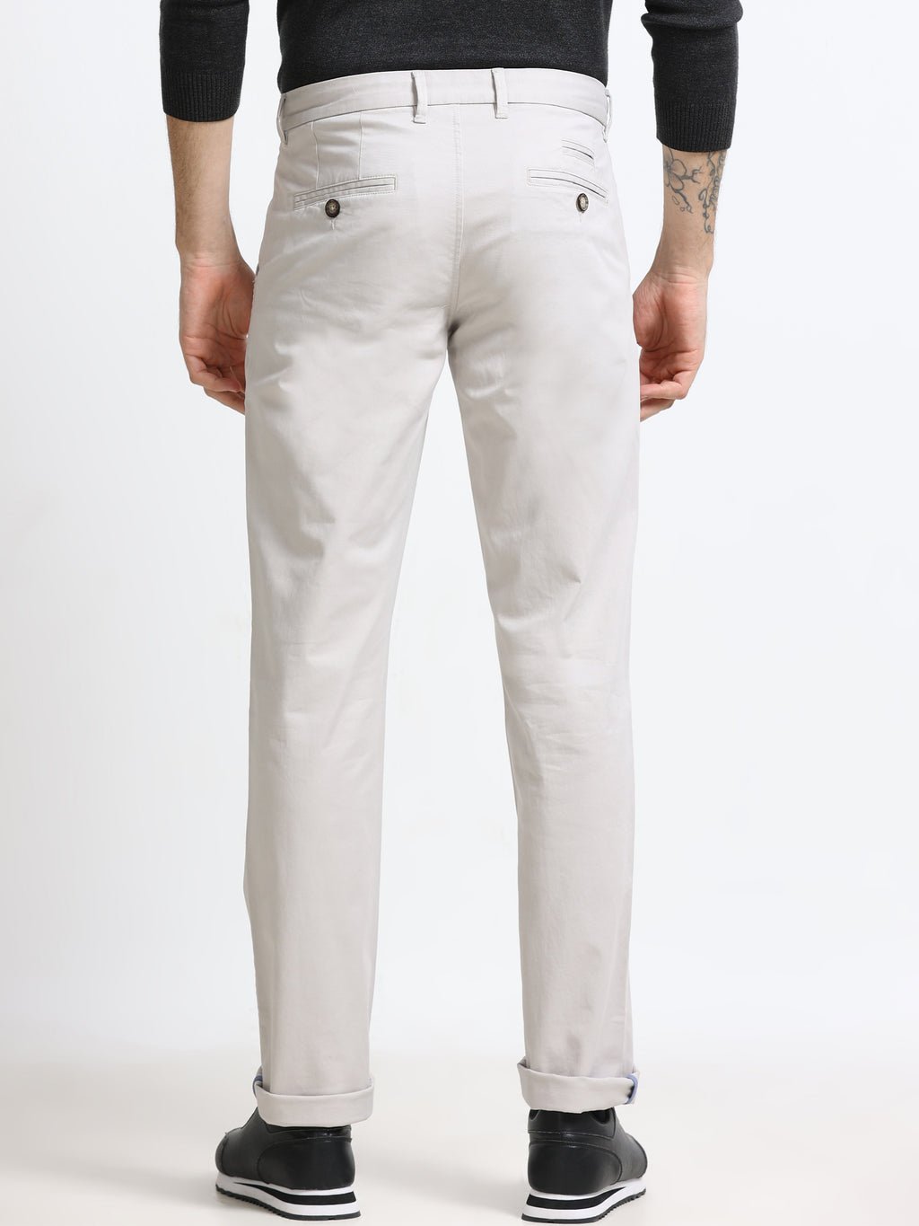 WHITE GAP TWILL STRETCH TROUSERS