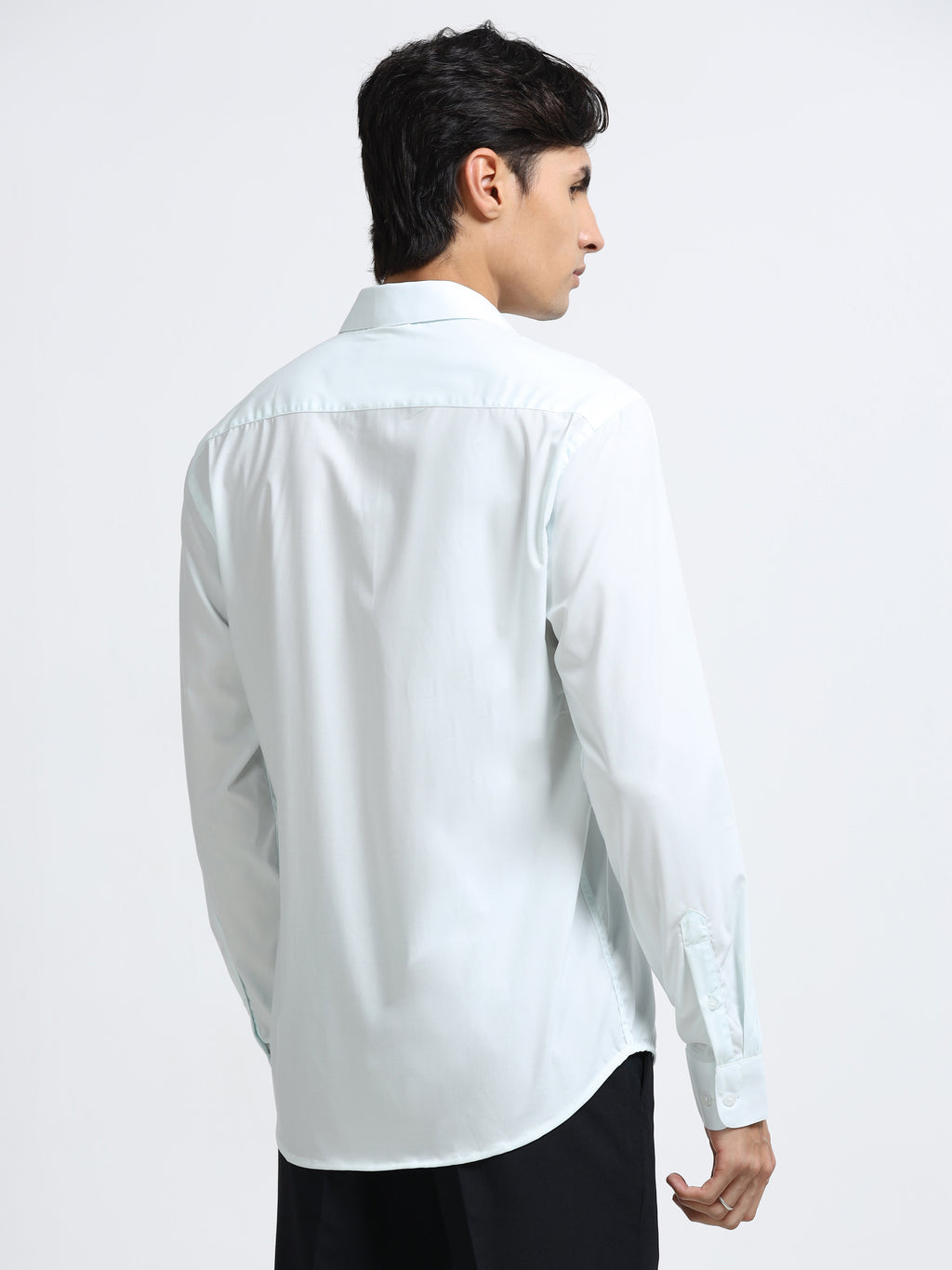 Glacier Peak Cotton Satin Stretch Solid Shirt