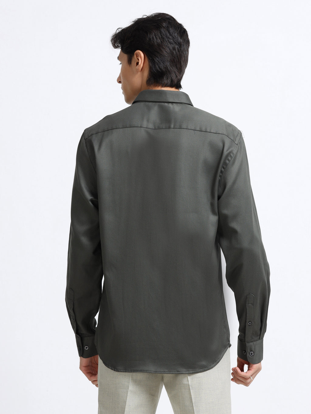 Nocturnal Olive Artisan Textured Shirt
