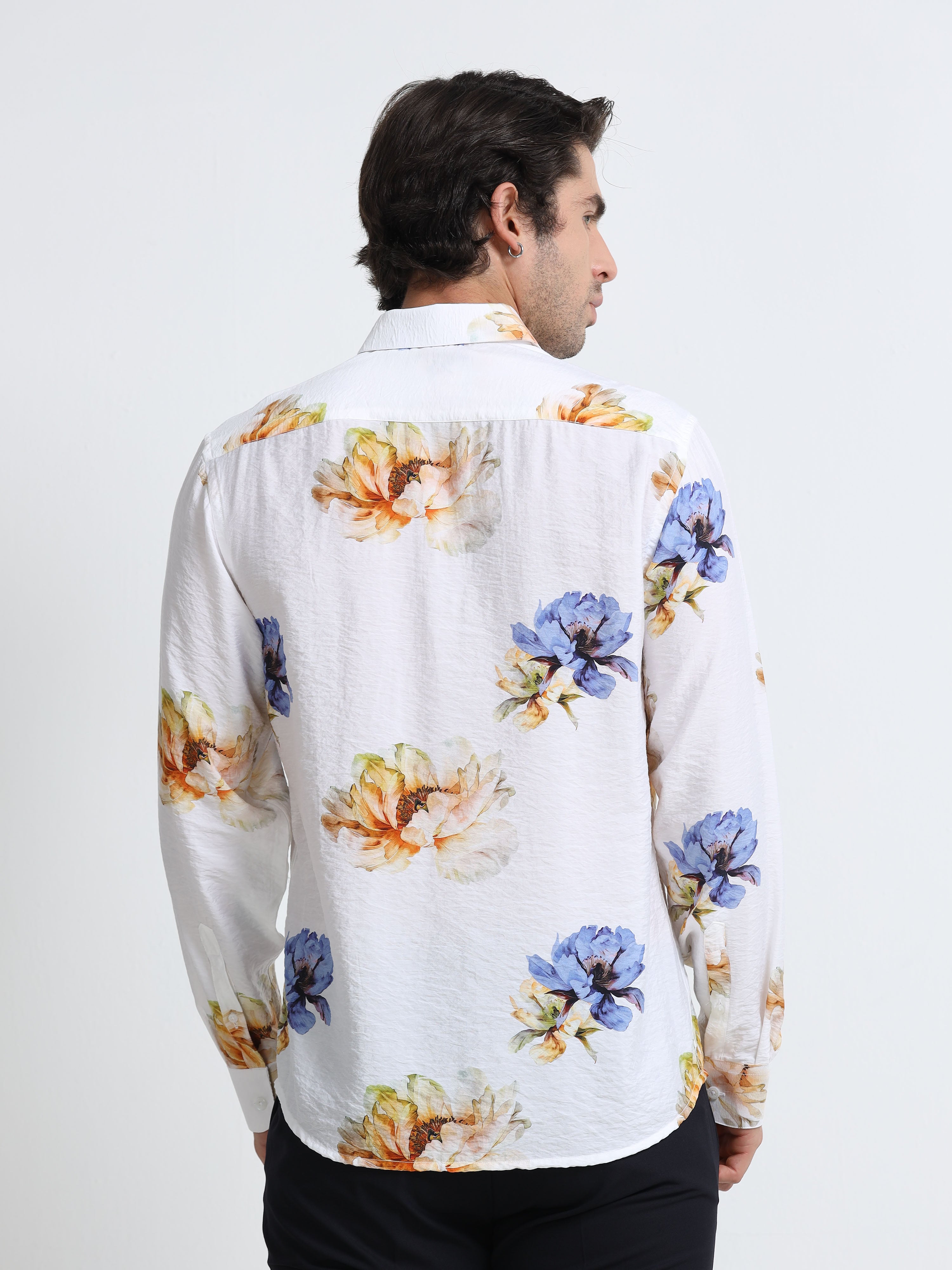 Riviera Bloom Cotton Crinkle Printed Shirt