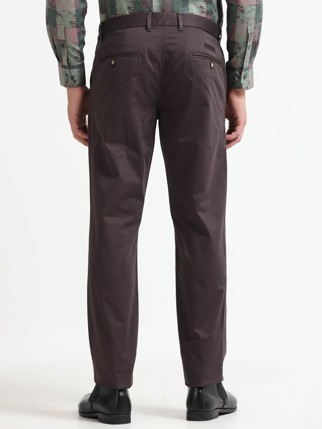 DARK BROWN GIZZA COTTON TROUSER