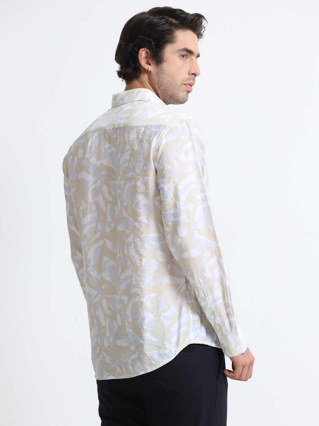 Sahara Mist Cotton Crush Printed Shirt