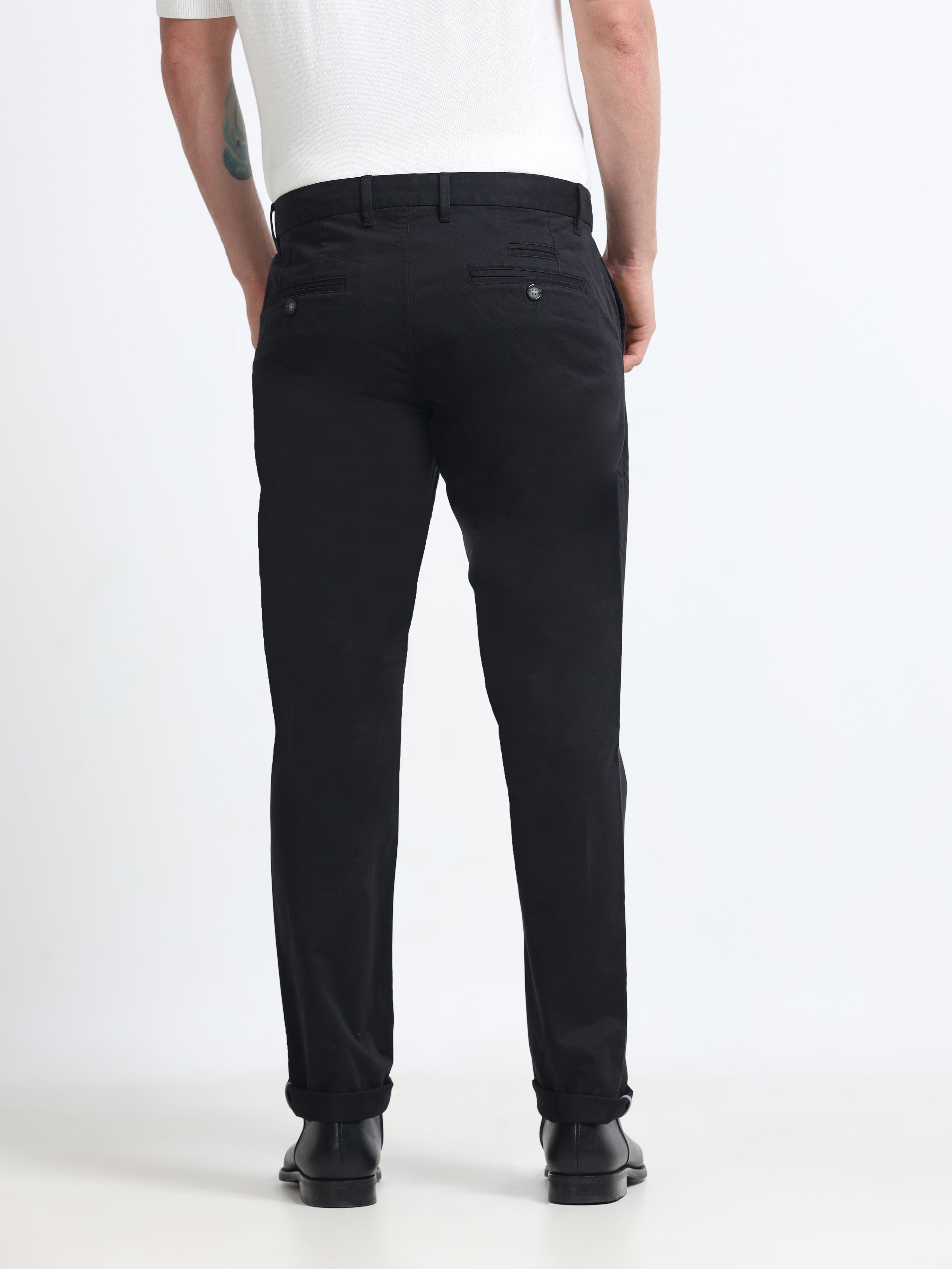 DEEP NAVY BLUE CONVERSE COTTON LYCRA STRECTH TROUSERS