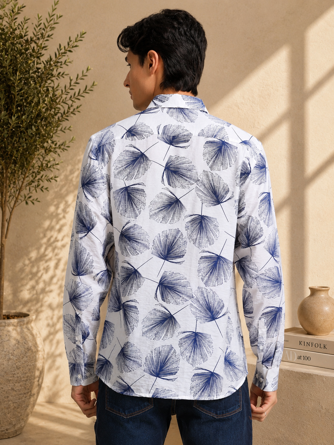 Lavender Mist Abstract Meridian Printed Shirt