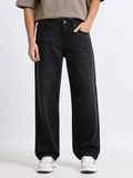 Charcoal Black Baggie Fit Denim