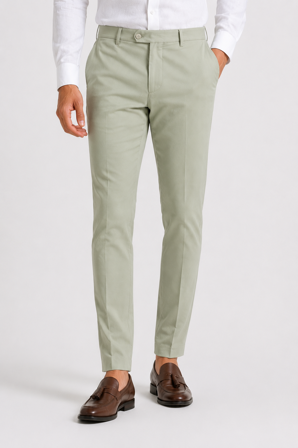 Pista Green 4-Way Stretch Formal Trouser