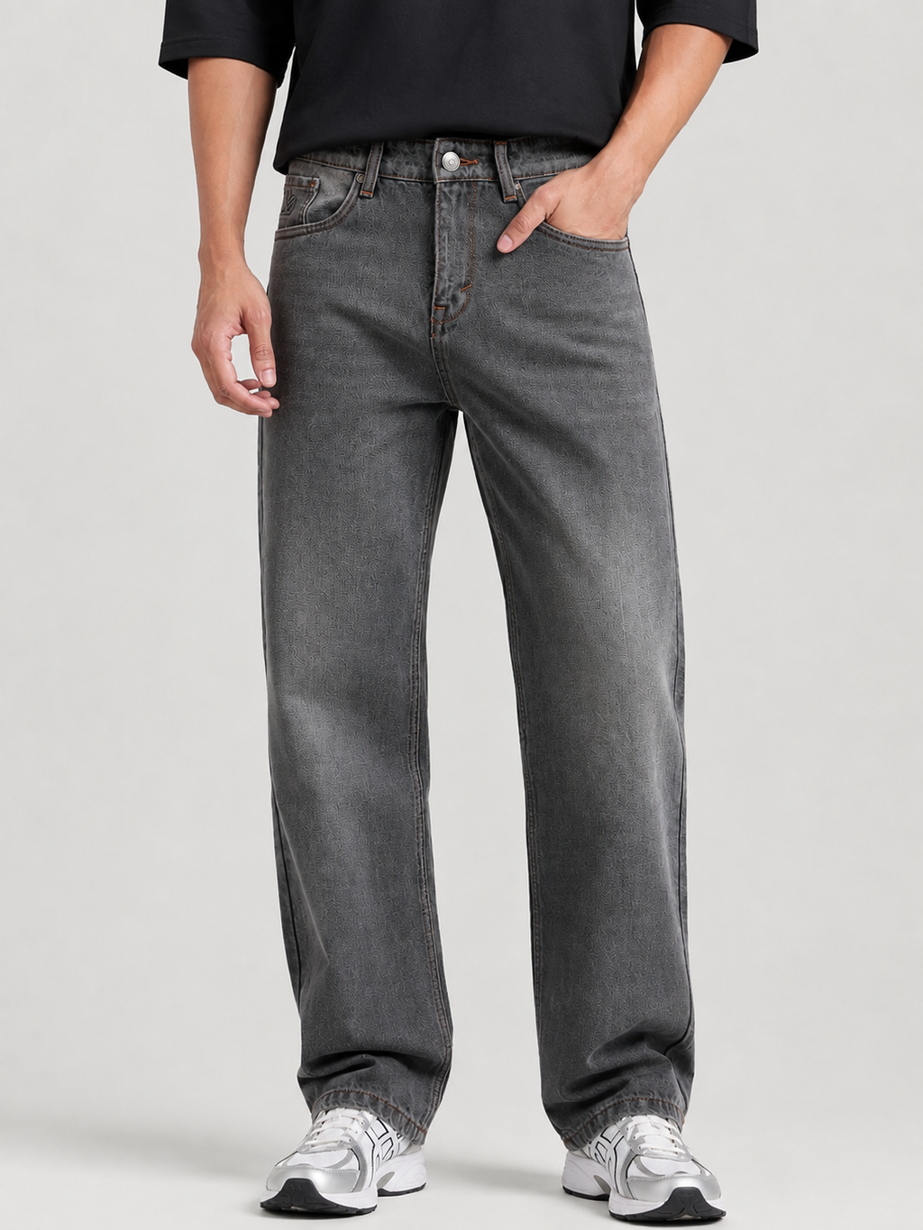 Titanium Grey Baggie Fit Denim