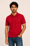 Premium Crimson Red Piqué Polo T-Shirt