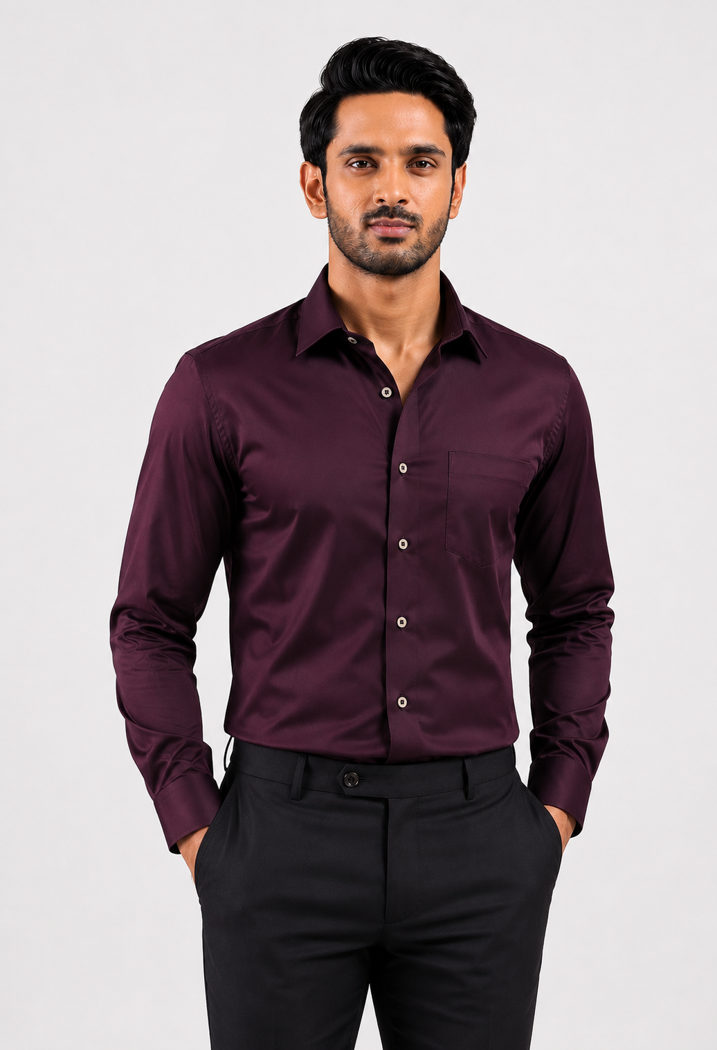 Deep Merlot Formal Shirt
