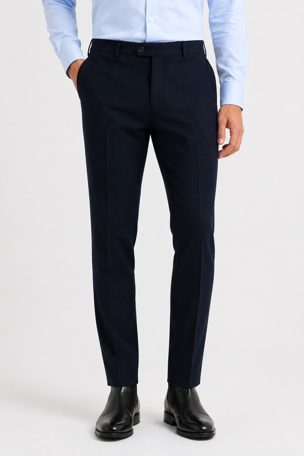 Indo Blue Lachka Stretch Formal Trouser