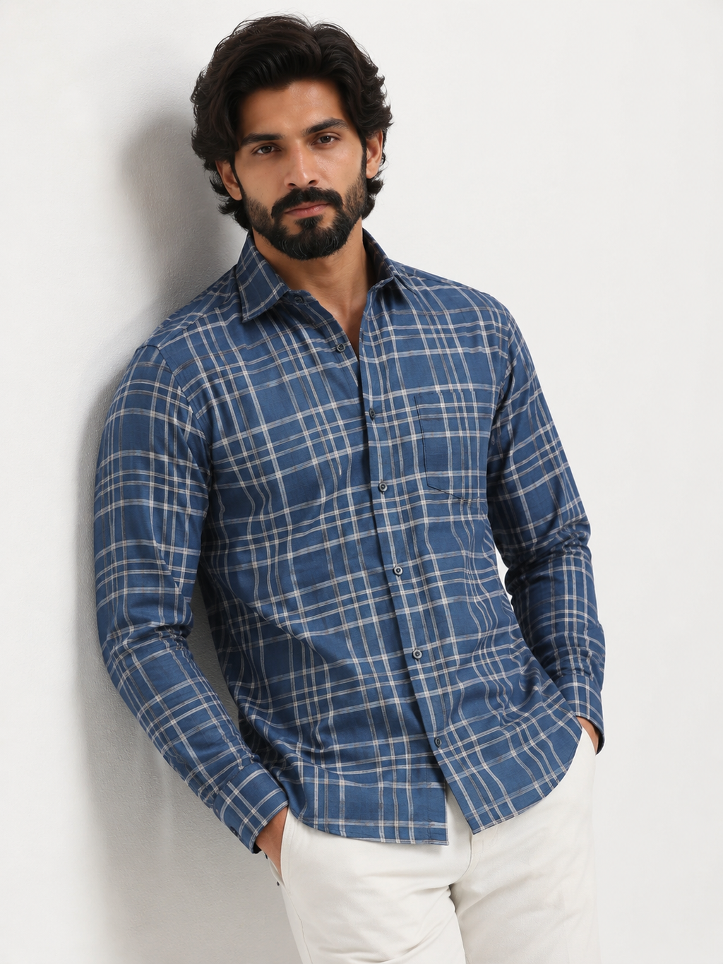 Graphite Blue Jacquard Shirt