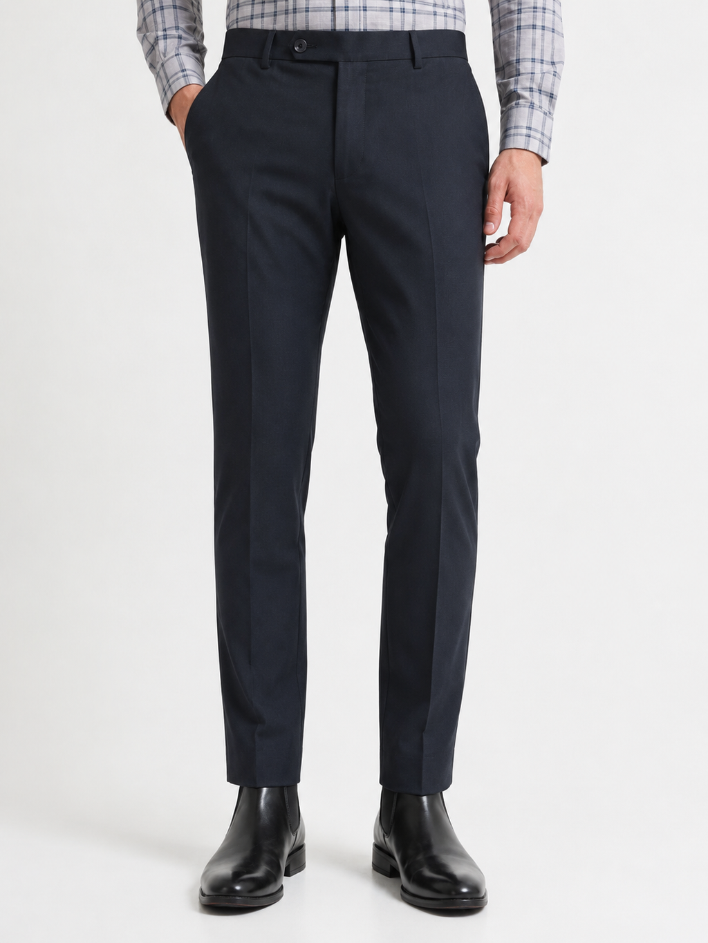 Dark Blue 4-Way Stretch Formal Trouser