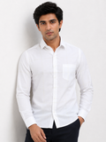 Ivory Honeycomb Jacquard Shirt