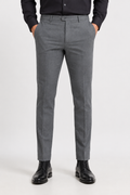 Grey Check 4-Way Stretch Formal Trouser