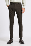Brown 4-Way Stretch Formal Trouser