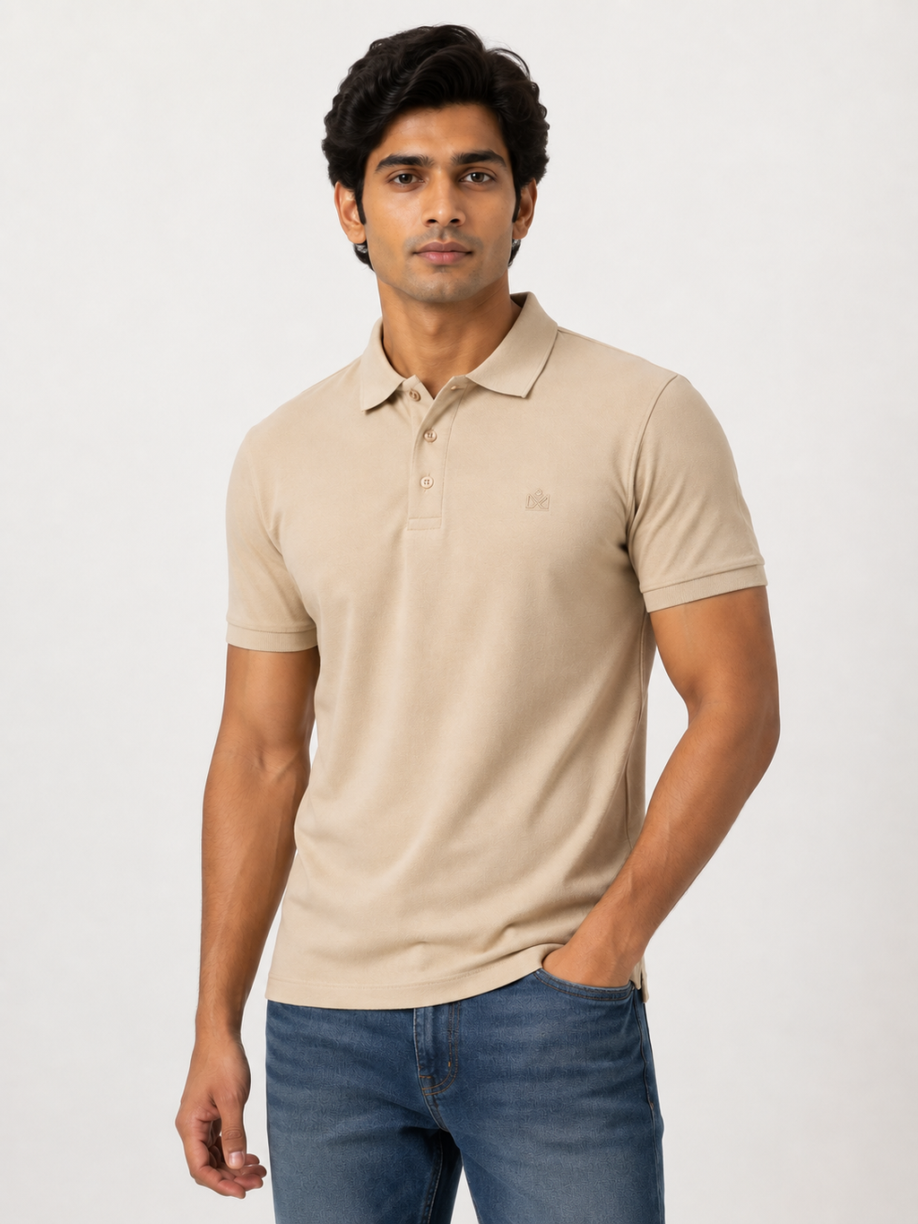 Premium Beige Piqué Polo T-Shirt