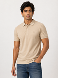 Premium Beige Piqué Polo T-Shirt