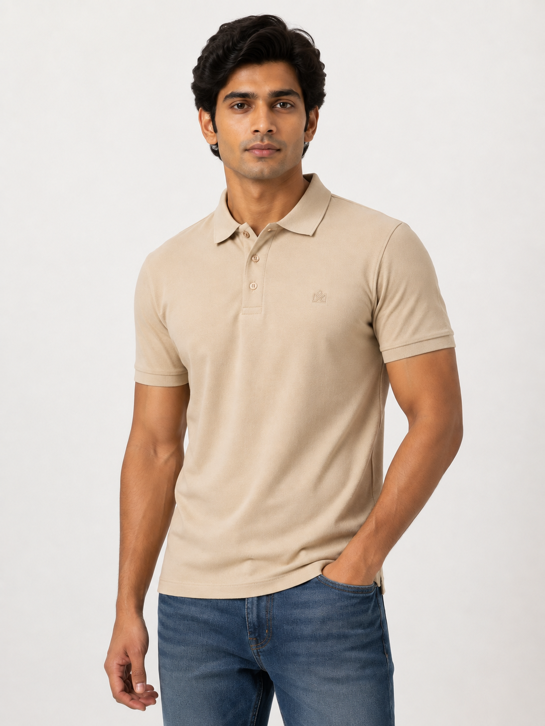 Premium Beige Piqué Polo T-Shirt