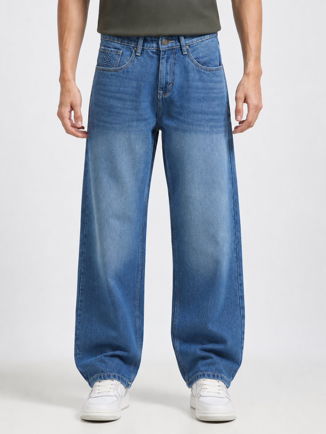 Medium Blue Baggie Fit Denim