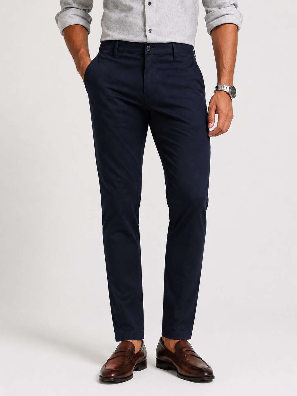 Dark Navy Gap Twill Trouser