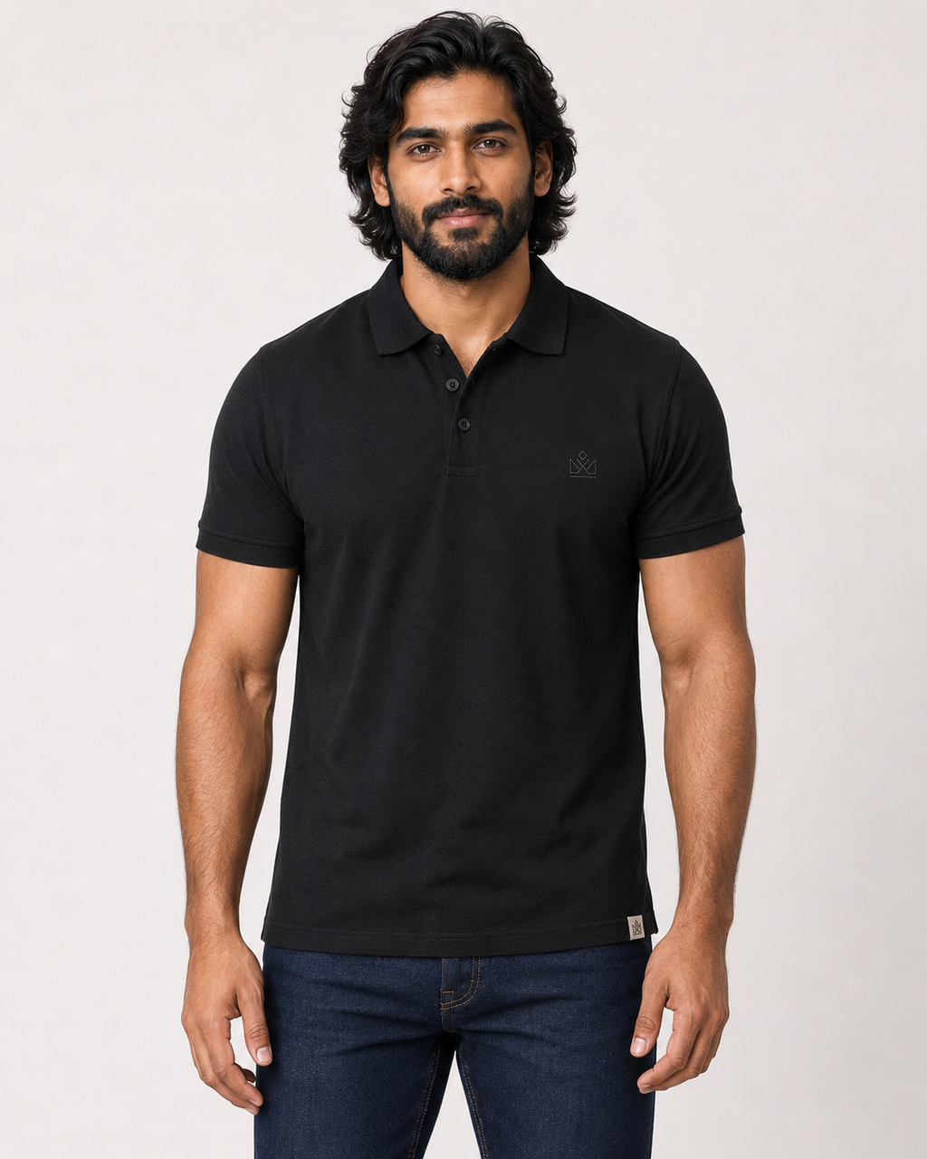 Premium Black Piqué Polo T-Shirt