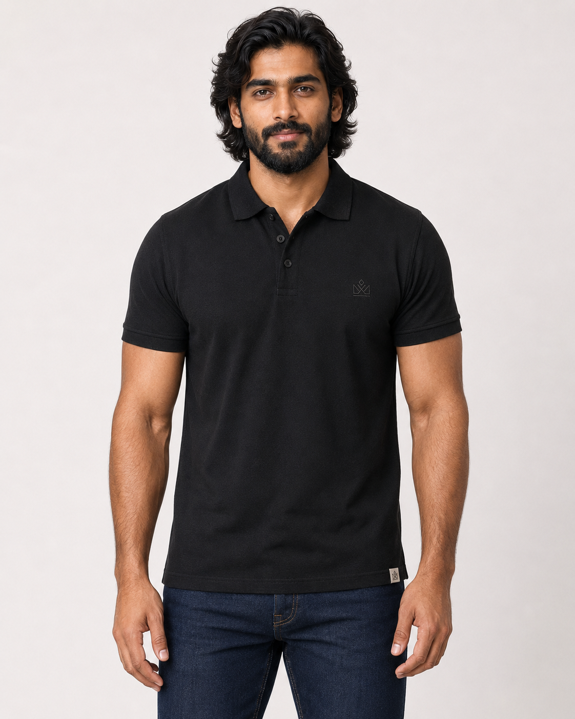 Premium Black Piqué Polo T-Shirt