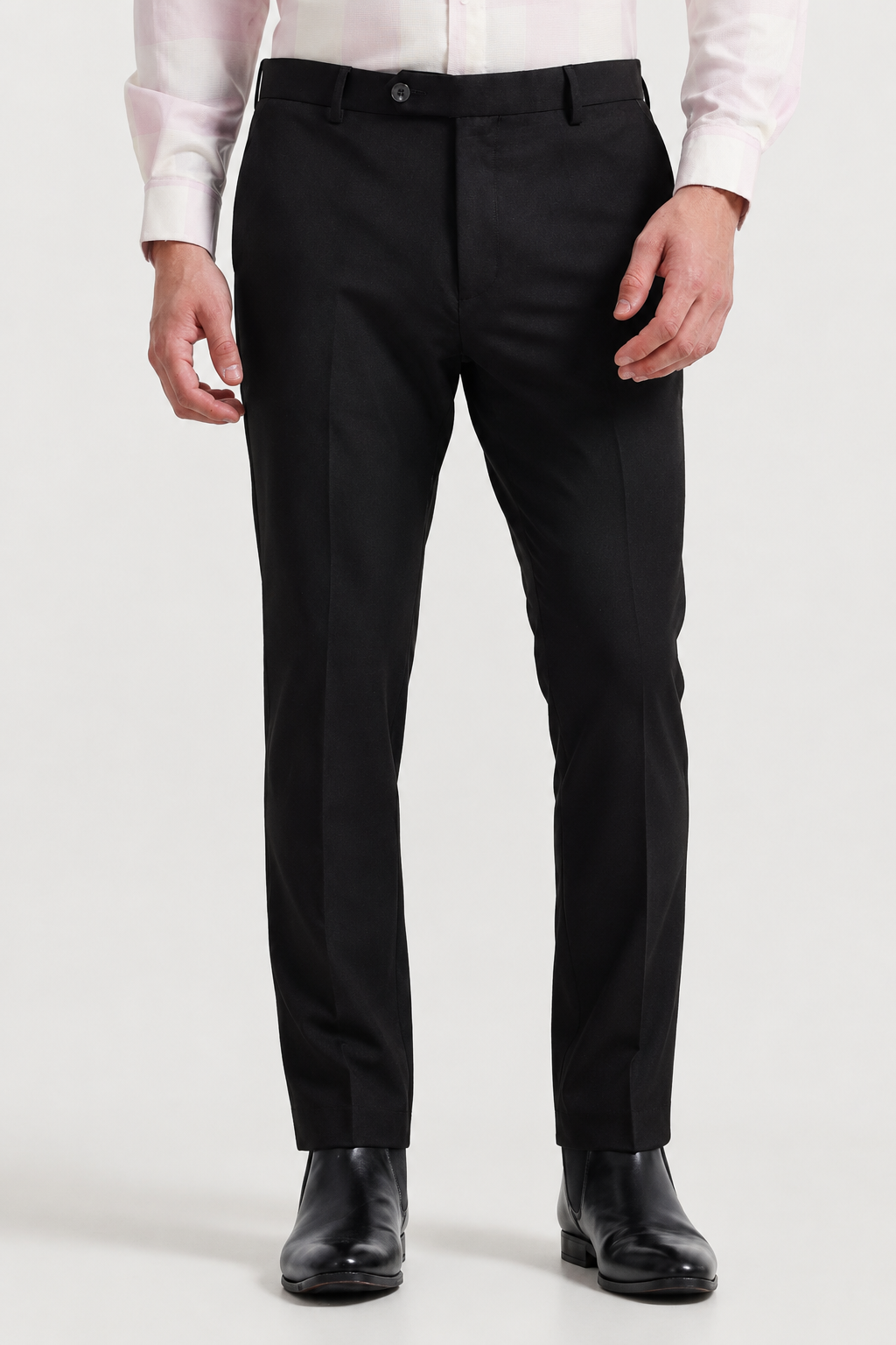 Black 4-Way Stretch Formal Trouser