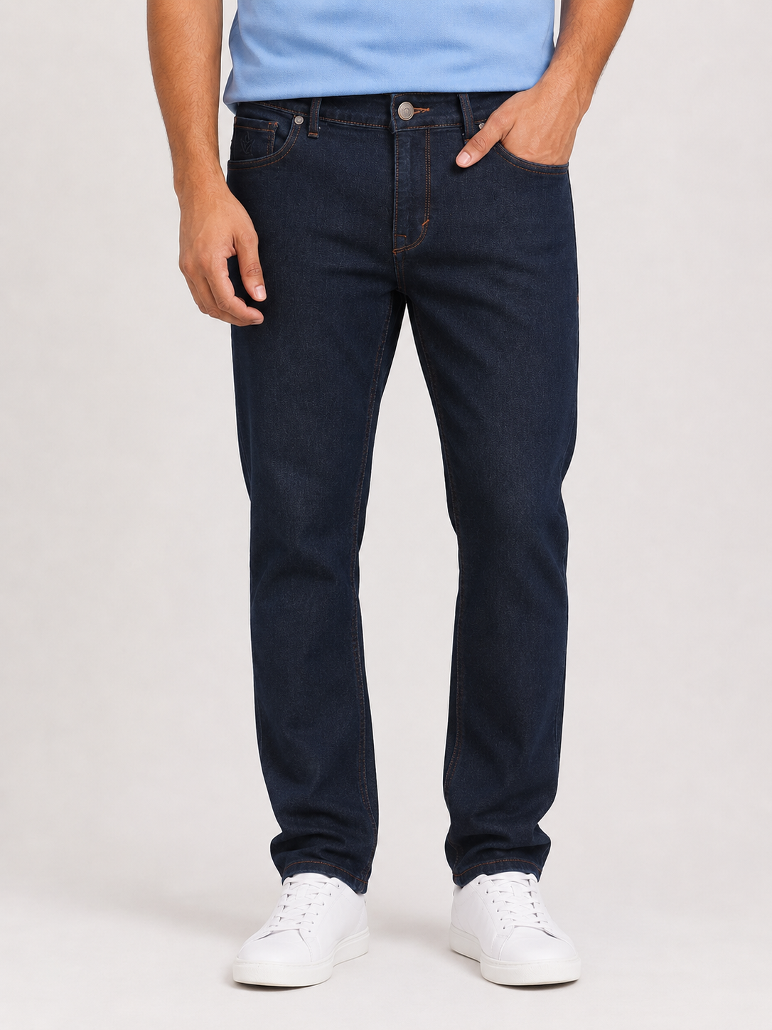 Navy Blue Slim Fit Denim