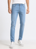 Powder Blue Wash Slim Fit Denim