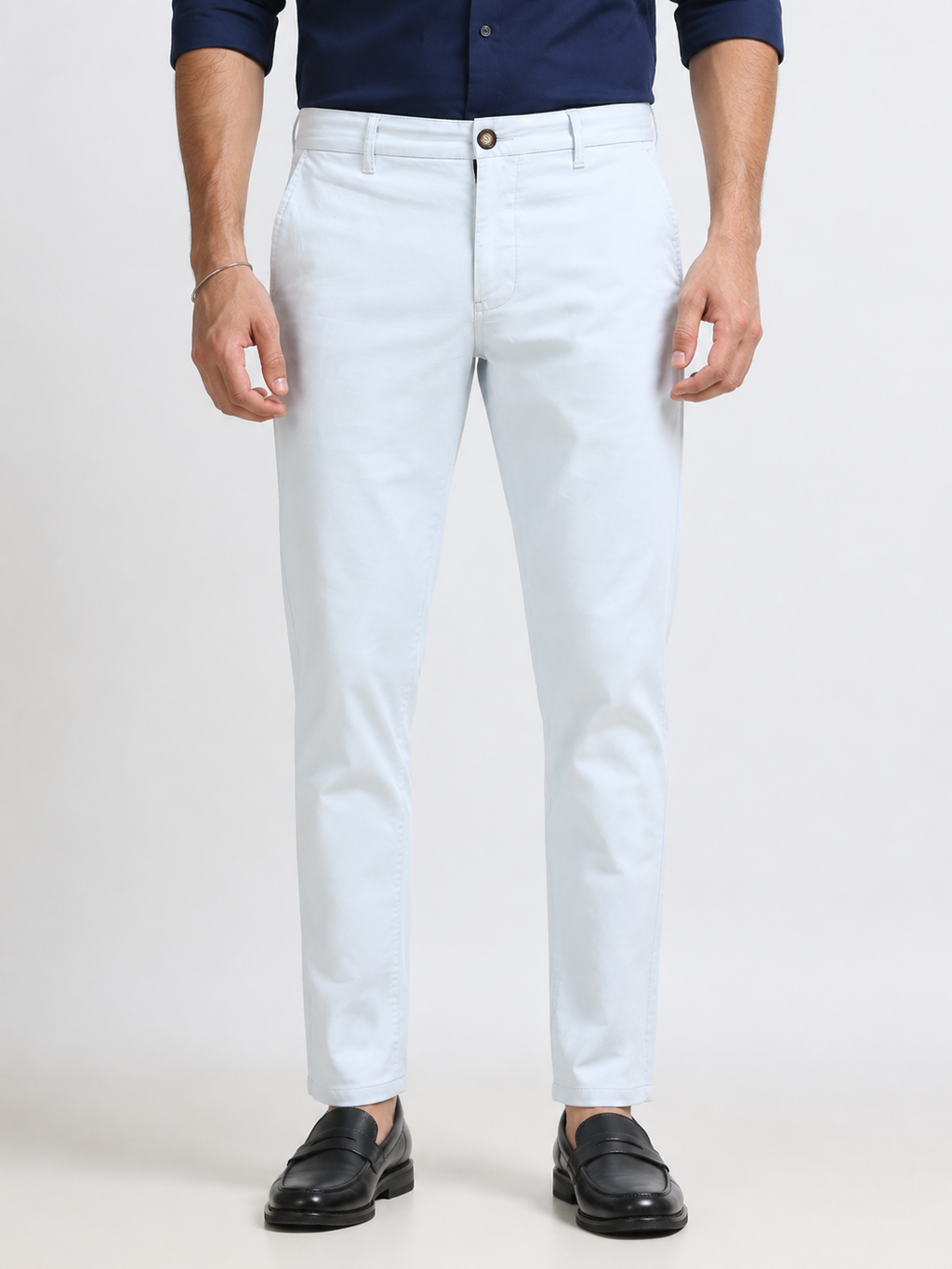 Pearl Grey Stretch Trouser