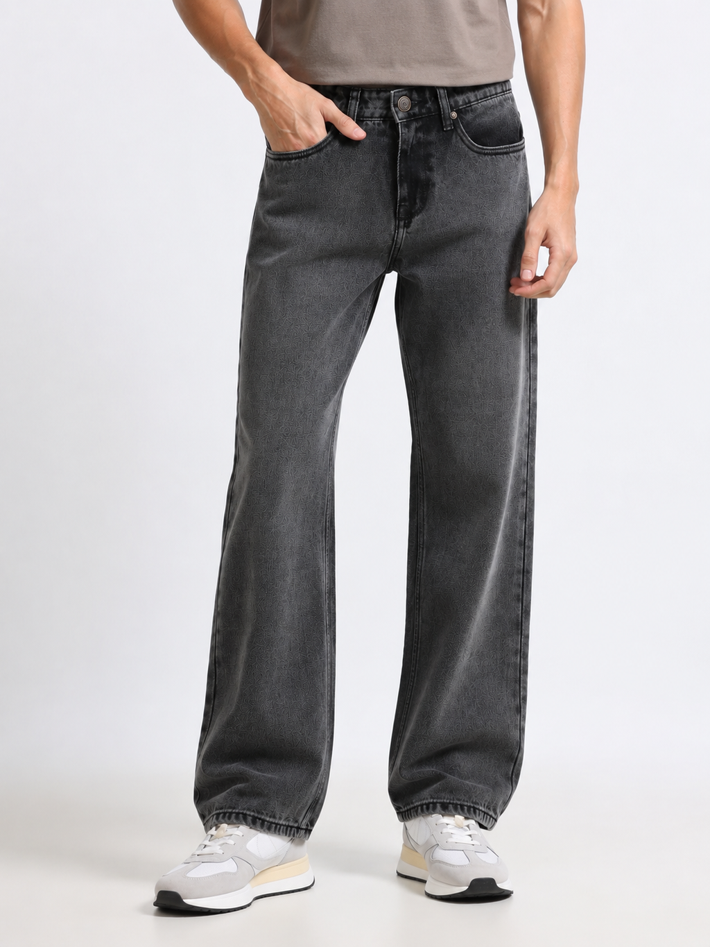 Grey Baggie Fit Denim