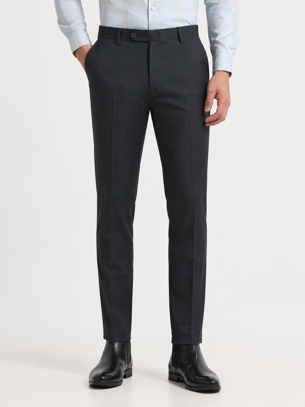 Blue 4-Way Stretch Formal Trouser