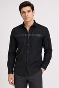 Midnight Linear Signature Jacquard Shirt