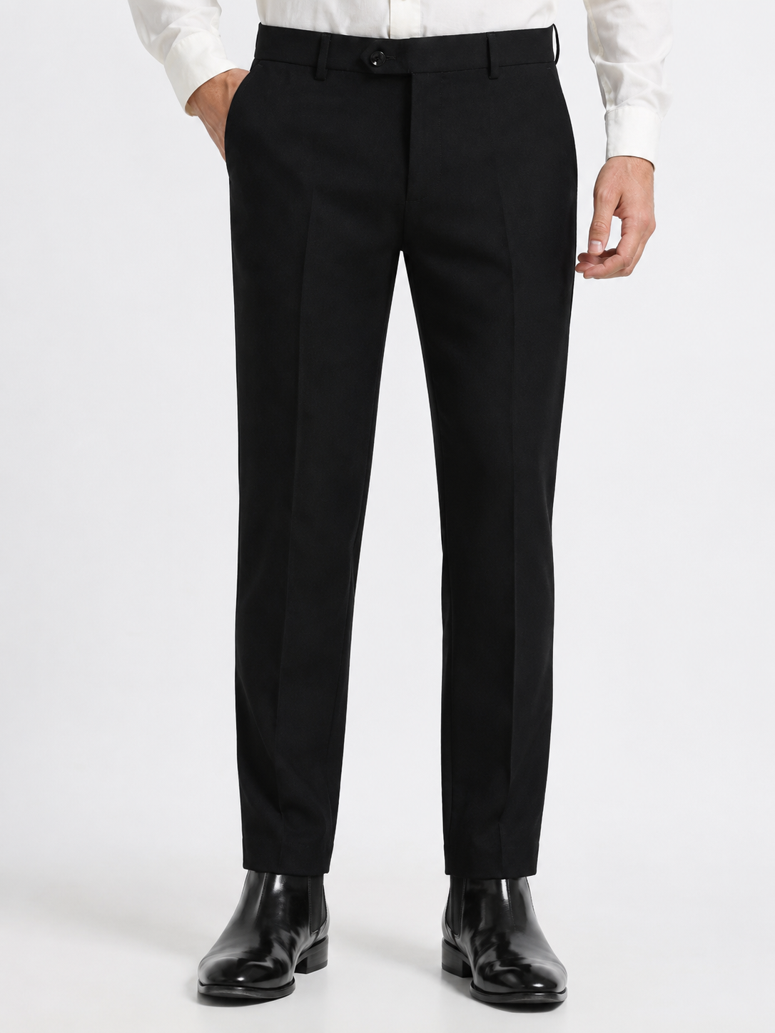 Indo Black Lachka Stretch Formal Trouser
